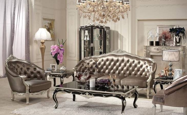 歐式客廳沙發搭配效果